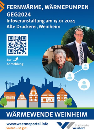 Infoveranstaltung am 15.01.2024, um 19 Uhr in der Alten Druckerei, Weinheim